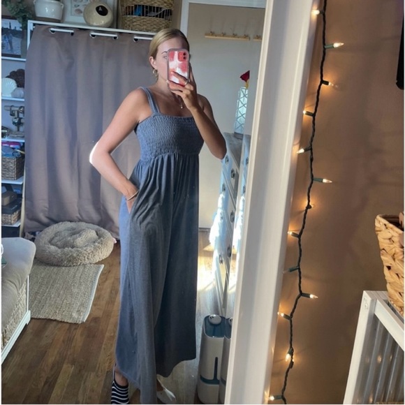 Nasty Gal grey runched comfortable jumpsuit - Picture 8 of 11